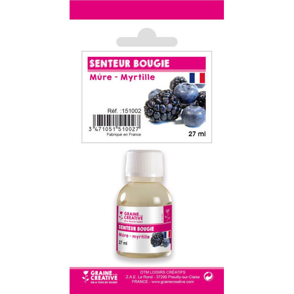 photo-Parfum - Pour bougie à faire soi même - Senteur mûre/myrtille - 27ml
