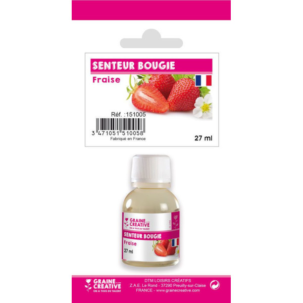 photo-Parfum - Pour bougie à faire soi même - Senteur fraise - 27ml