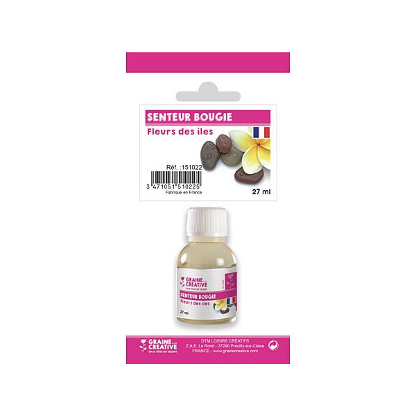 photo-Parfum - Pour bougie à faire soi même - Senteur fleurs des îles - 27ml