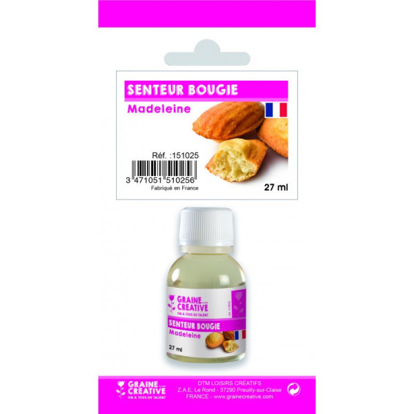 photo-Parfum - Pour bougie à faire soi même - Senteur madeleine - 27ml