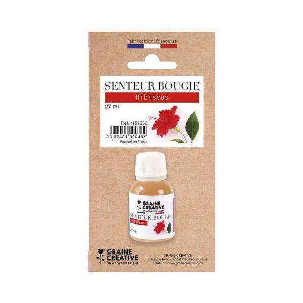 photo-Parfum - Pour bougie à faire soi même - Senteur hibiscus - 27ml