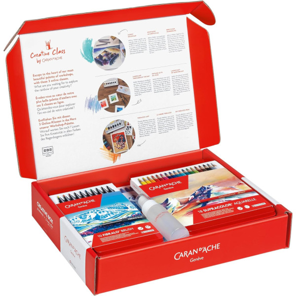 Coffret - Caran d'Ache - Creative box - Crayons, feutres et cours en ligne