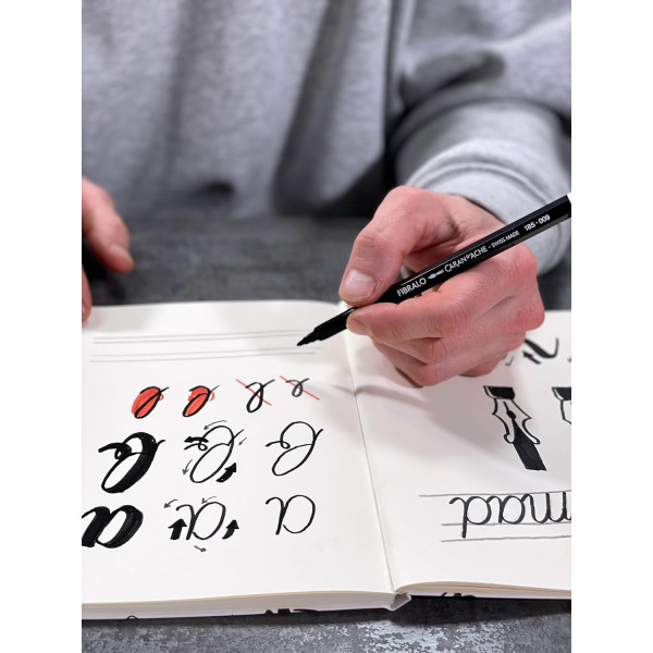 Coffret - Caran d'Ache - Porte-mine HB - 5 feutres Fibralo - Gomme - Creative Nomad Set