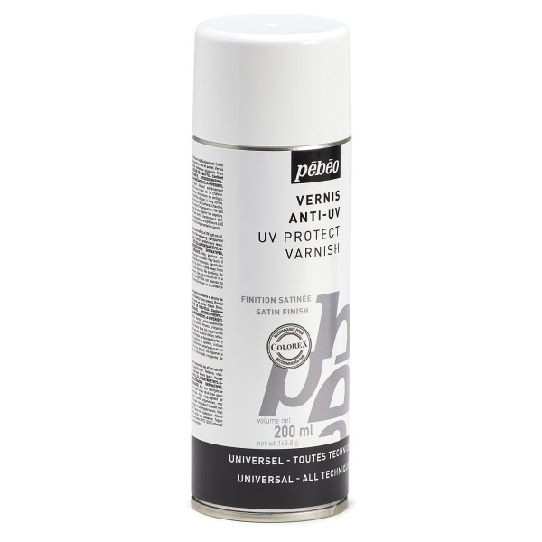 Bombe de vernis - Anti-UV - Transparent - Satiné - Tous supports - Pébéo - 200ml