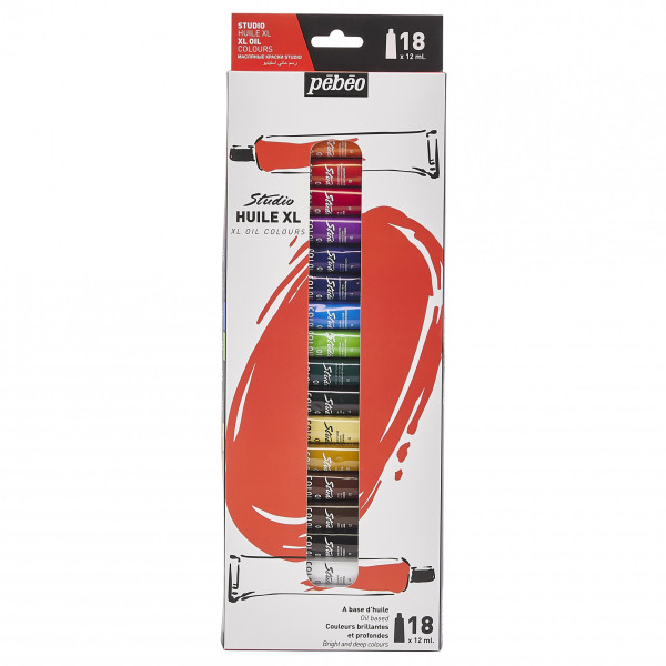 photo-Peinture à l'huile - Pébéo - Studio Huile XL - Fine - 18 tubes 12ml