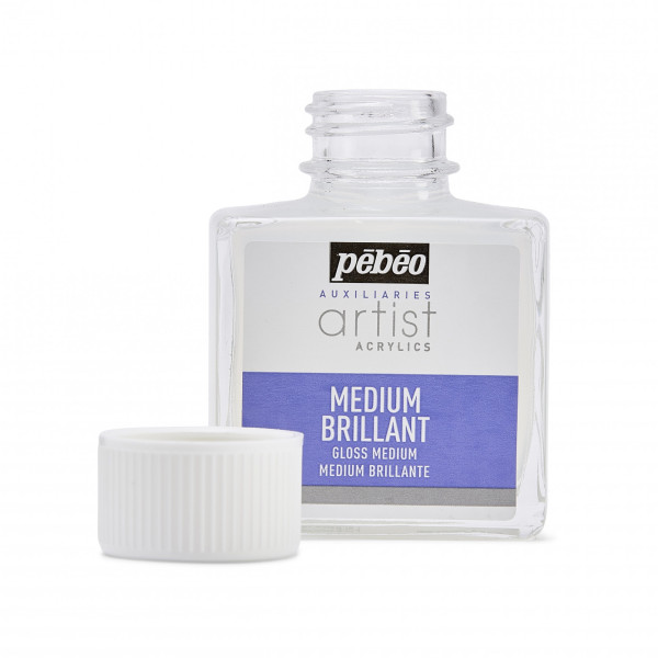 Médium - Brillant - Incolore - Peinture acrylique - Pébéo - Flacon 75ml
