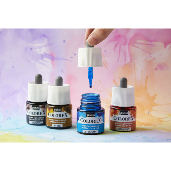 Encre aquarelle - Or riche - Pébéo - Colorex - Flacon de 45 ml