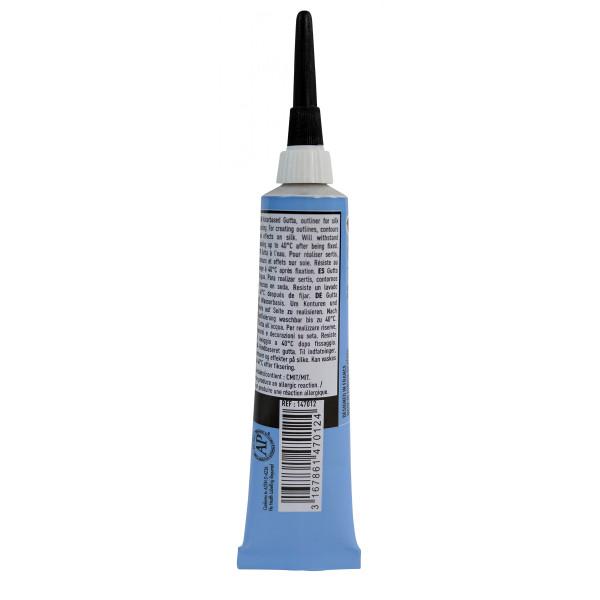 Peinture pour soie - Noir - Pébéo - Setasilk - Gutta à l'eau - Tube de 20ml
