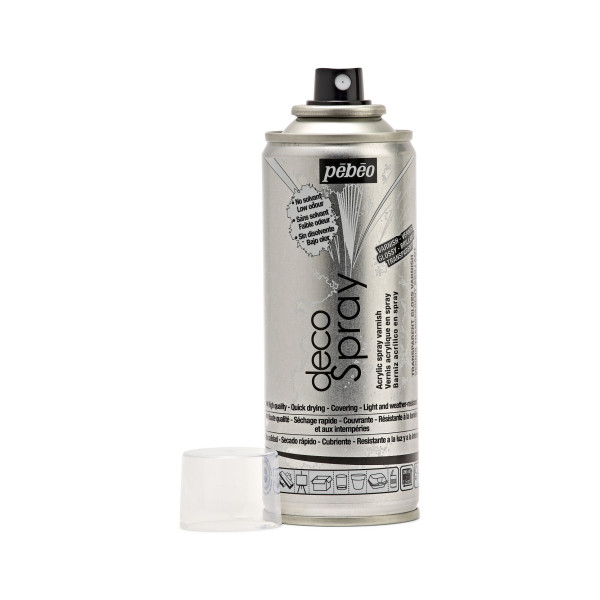 Vernis - Acrylique - Transparent - Brillant - Tous supports - Pébéo - Decospray