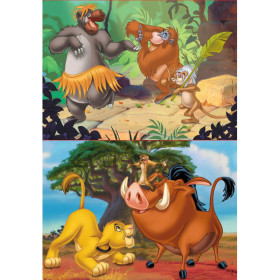 Puzzle - Disney - Enfant - Roi lion - Livre de la jungle - 2 x 20 pièces - Educa