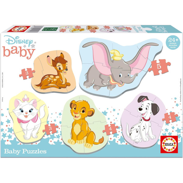 photo-Puzzle - Disney - Enfant - Dès 24 mois - 5 modèles - 3 à 5 pièces - Educa