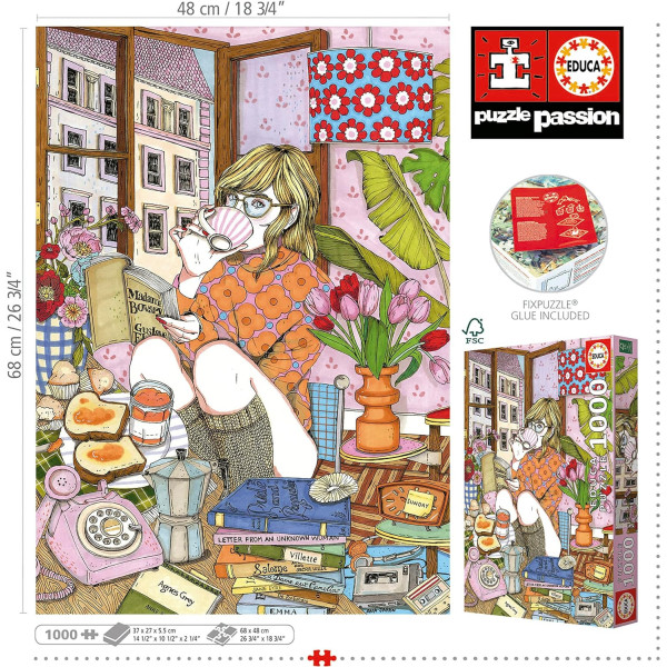 Puzzle - 1000 pièces - Un temps pour soi - 48x68cm - Educa