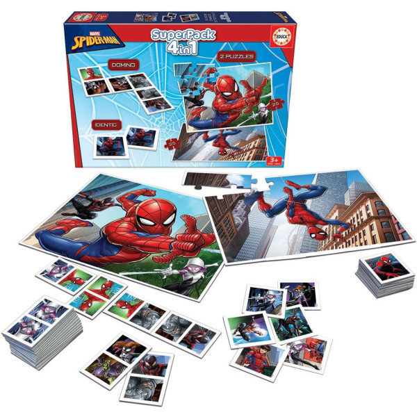 Puzzle - Spiderman - Enfant - 4 puzzles en 1 - Dès 3 ans - Educa