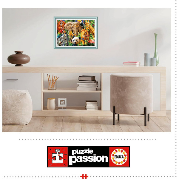 Puzzle - 500 pièces - Les animaux sauvages - 48x34cm - Educa