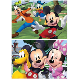 Puzzle - 2 x 50 pièces - Disney - Mickey et ses amis - 26x18cm - Enfant - Educa