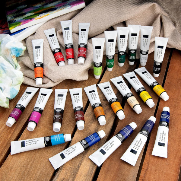 Peinture acrylique - Etude et fine - 24 tubes de 21 ml - Royal Langnickel