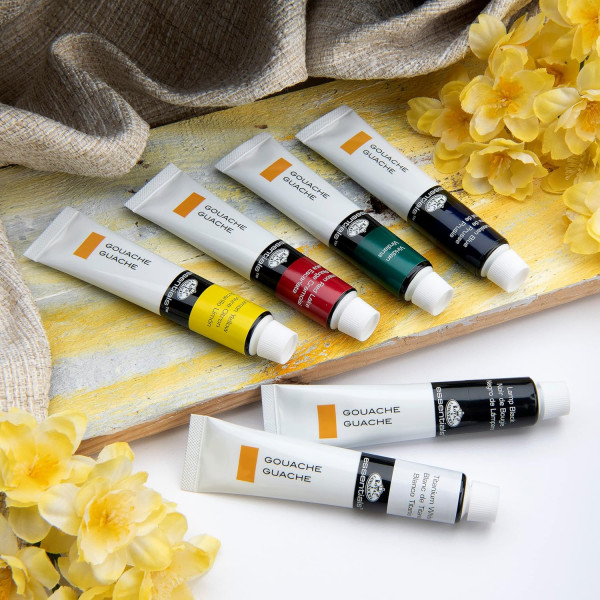 Gouache - 6 tubes de 21ml - Assortiment de couleurs - Royal & Langnickel