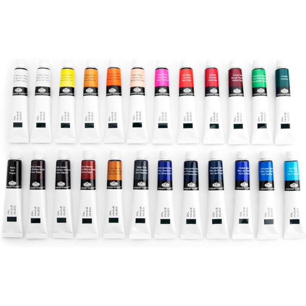 Peinture à l'huile - 24 tubes de 21ml - Assortiment de couleurs - Royal & Langnickel