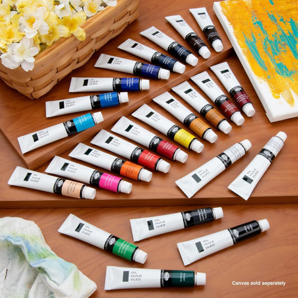 Peinture à l'huile - 24 tubes de 21ml - Assortiment de couleurs - Royal & Langnickel
