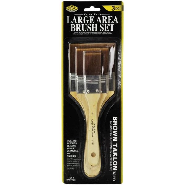 photo-Pinceaux - Plat - Spalters - Acrylique - Fibres synthétiques - 3 tailles - Royal Langnickel