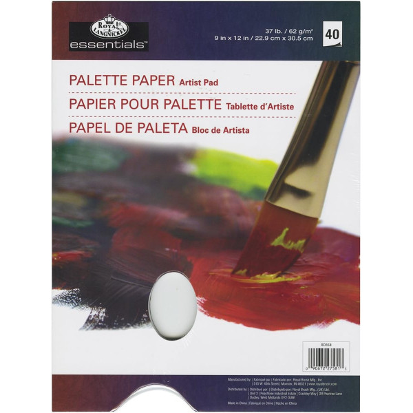 photo-Papier pour palette - 22,9 x 30,5 cm - 40 feuilles - 90g - Bloc relié - Royal & Langnickel