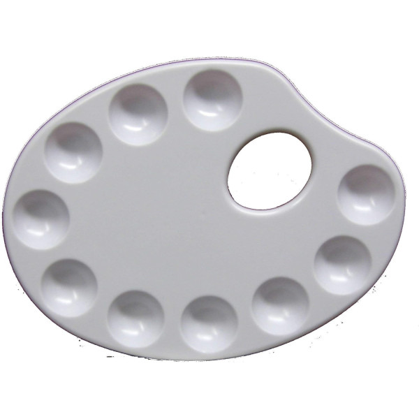 photo-Palette - Ovale - 10 godets - Plastique - Tous types de peinture - Royal & Langnickel