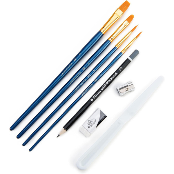 Coffret - Chevalet d'artiste - Peinture acrylique et accessoires - Royal & Langnickel