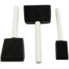 Brosses - Peinture acrylique et gouache - Mousse - 3 tailles - Manche en bois