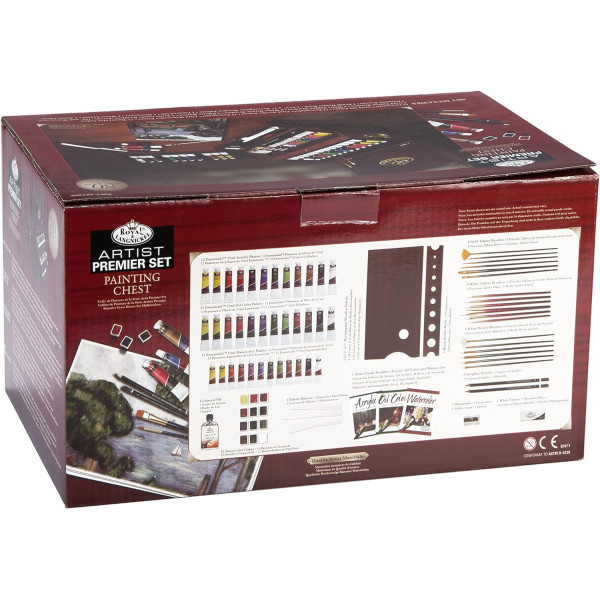 Coffret - Peinture aquarelle et à l'huile - Accessoires - 80 pièces - Royal & Langnickel