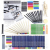 Coffret - Crayons, pastels et couleurs - Beaux-arts - 134 pièces - Royal & Langnickel