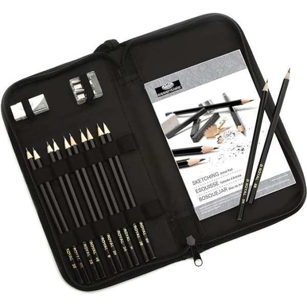 photo-Pochette - 12 crayons graphite - Dessin et esquisse - Accessoires - Royal & Langnickel