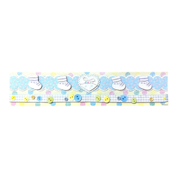 Bordures adhésives - Bébé - Garçon - Naissance - Scrapbooking - Album photo