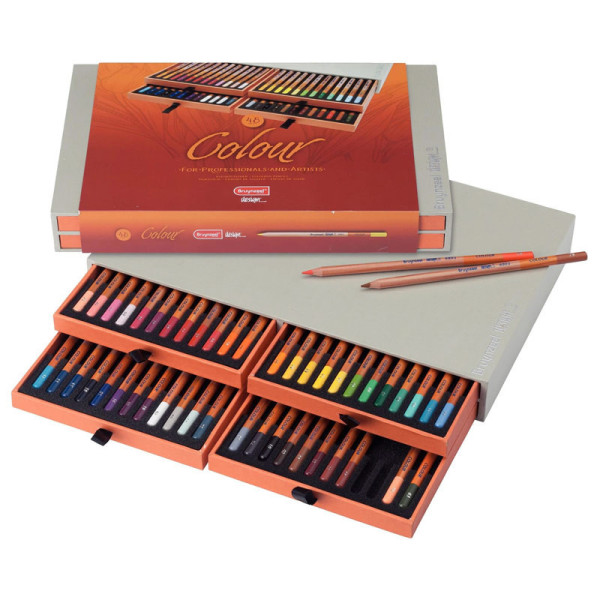 Crayons de couleur - Beaux-arts - Coffret bois de 48 couleurs - Bruynzeel