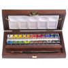 Peinture aquarelle - Extra-fine - Coffret bois - 24 godets + accessoires - Rembrandt
