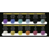 Peinture aquarelle - Couleurs effet nacrée - Boite de 12 godets - Finetec Premium