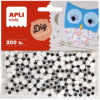 Yeux mobiles - Noir - Adhésifs - Loisirs créatifs - Collage - 6mm diamètre - Apli Kids