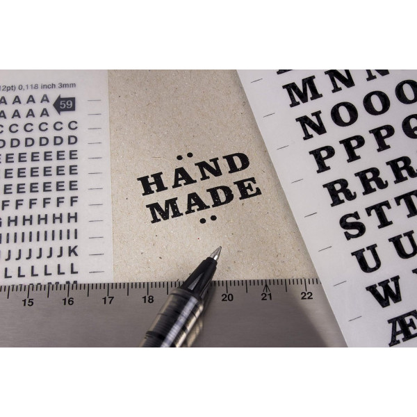 Lettres et chiffres - Blancs - Transfert - Autocollant - 6mm hauteur - Decadry