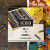 Huile stick - Extra-fine - Solide - Sennelier - Coffret bois - 36 couleurs + accessoires
