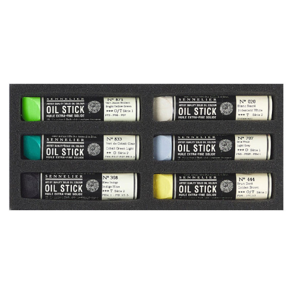 Huile stick - Extra-fine - Solide - Sennelier - 6 couleurs - Paysage stylisé