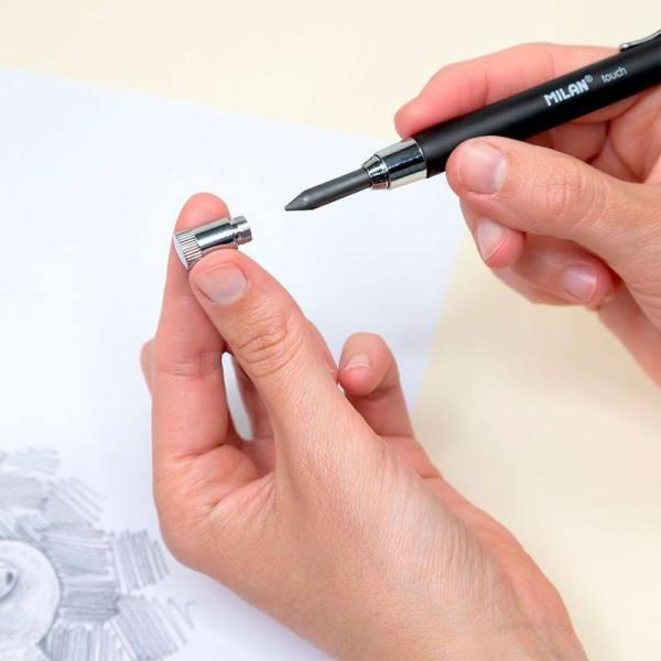 Porte-mines - Dessin et esquisse - Mines 5,2mm - B - Avec 6 recharges - Milan