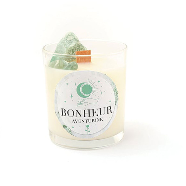 photo-Kit - Fabrique une bougie - Parfum patchouli - Lithothérapie - Aventurine - Graine créative