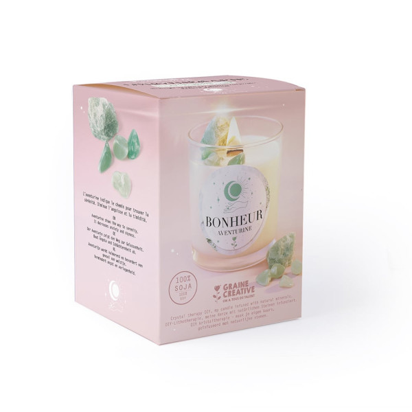 Kit - Fabrique une bougie - Parfum patchouli - Lithothérapie - Aventurine - Graine créative