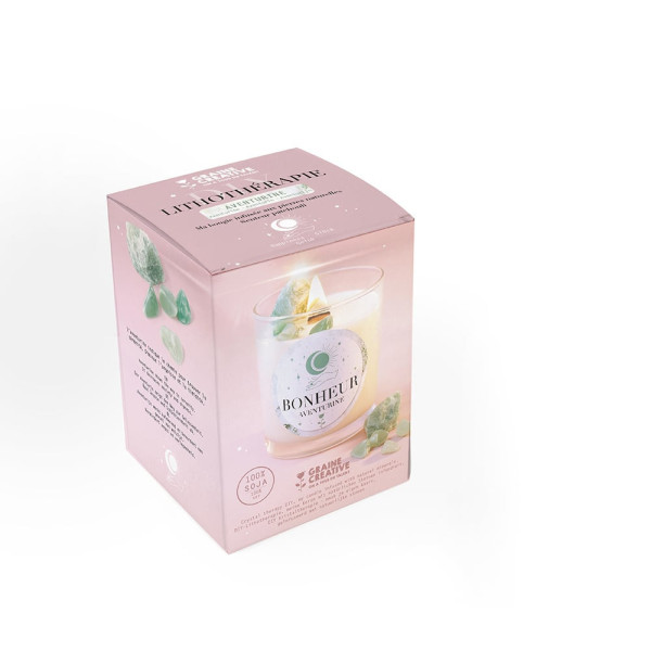 Kit - Fabrique une bougie - Parfum patchouli - Lithothérapie - Aventurine - Graine créative