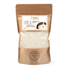 photo-Cire à bougie - 100% soja - Spéciale remplissage - Sachet de 380g - Graine créative