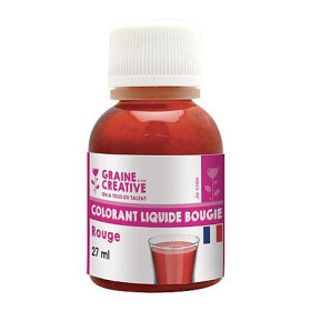 photo-Colorant - Rouge - Liquide - Pour bougie - Flacon de 27ml - Graine créative