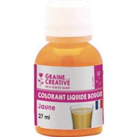 photo-Colorant - Jaune - Liquide - Pour bougie - Flacon de 27ml - Graine créative