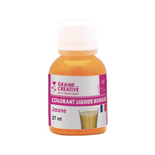 photo-Colorant - Jaune - Liquide - Pour bougie - Flacon de 27ml - Graine créative