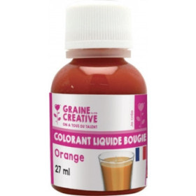 photo-Colorant - Orange - Liquide - Pour bougie - Flacon de 27ml - Graine créative
