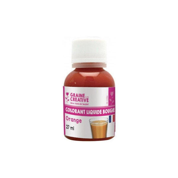 photo-Colorant - Orange - Liquide - Pour bougie - Flacon de 27ml - Graine créative