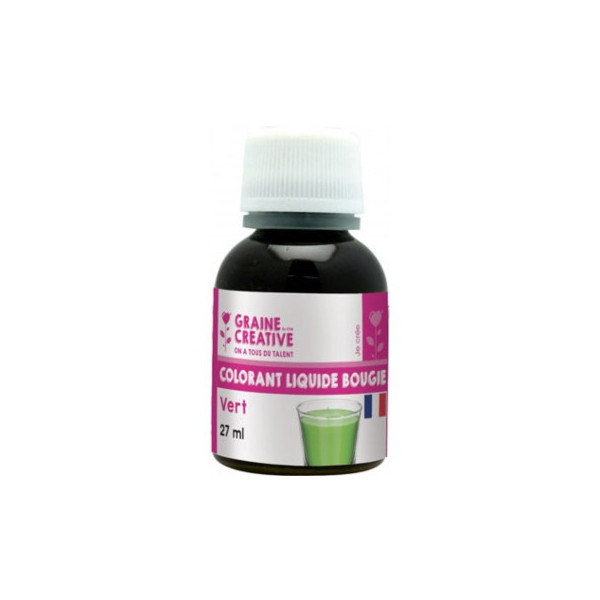 photo-Colorant - Vert - Liquide - Pour bougie - Flacon de 27ml - Graine créative